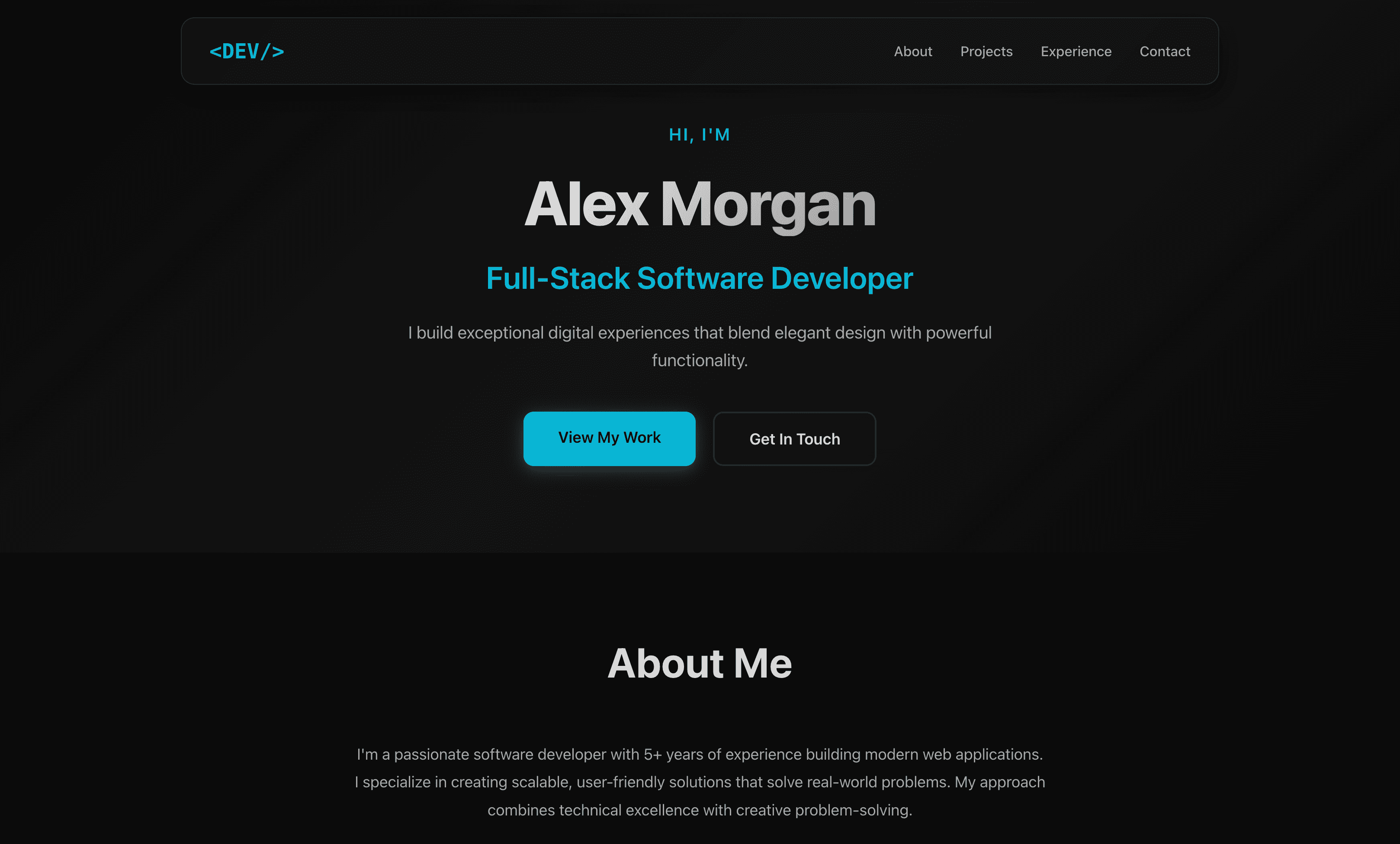 Developer Portfolio